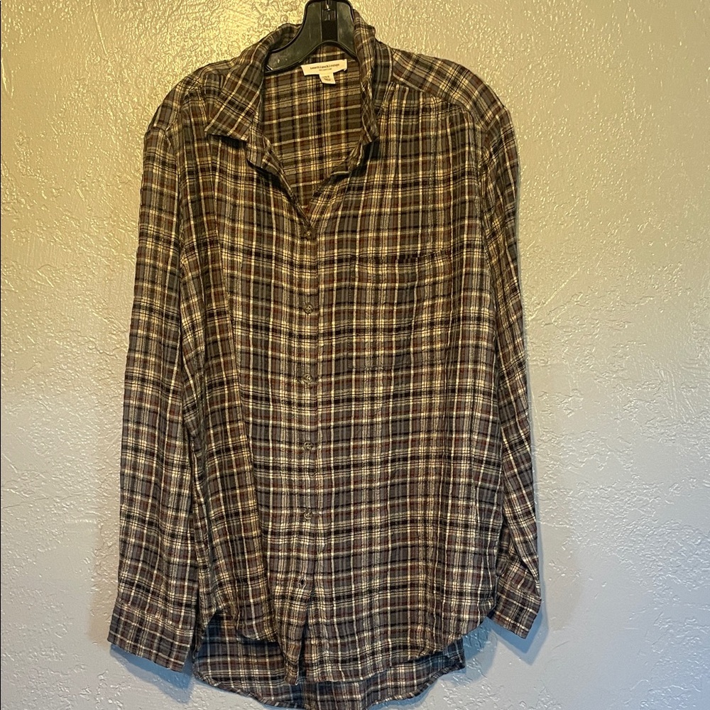 Woman’s Brown Plaid Shirt